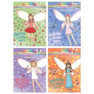 4 Books: Rainbow Magic Party Fairies Series Set   Cherry the Cake Fairy, Melodie the Music Fairy, Phoebe the Fashion Fairy, Jasmine the Present Fairy (Rainbow Magic Party Fairies Set Series Collection, Vol 1, 2, 6, 7): Daisy Meadows: Books