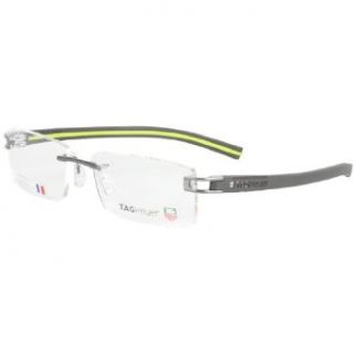 TAG Heuer Eyeglasses Track S 7644 008 Dark Grey/Anise Green: Clothing