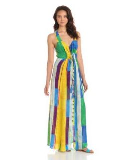 Plenty by Tracy Reese Women's Cubist Watercolor Maxi Slip Dress, Multi Colored, Petite at  Womens Clothing store: