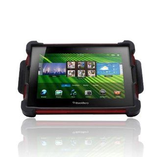 KarenDeals for Blackberry Playbook OEM Ballistic Tough Jacket Hard Silicone Case Cover Stand SA0597 M355 Red Black Cell Phones & Accessories
