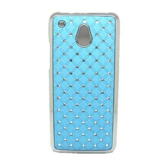 Light Blue   Electroplating Stars Bling Hard Case Cover Skin For HTC One Mini M4 Black Case(Package includes: 1 X Screen Protector and 1X Stylus Pen image"catgift_store"): Cell Phones & Accessories