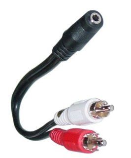 Generic 2 x RCA Male, 1 x 3.5mm Stereo Female, Y Cable 6 Inch: Computers & Accessories