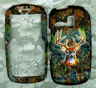 Camo Deer Rubberized snap on case Samsung r355 R355c Straight Talk Phone Cover Cell Phones & Accessories
