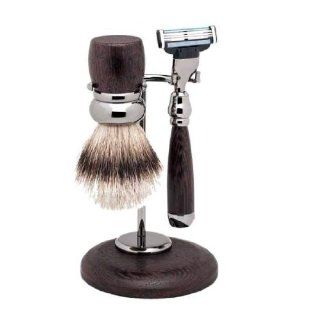 Elegant Shaving Set with Wenge Wood Handles and Safety Razor. Made by Erbe, Germany: Health & Personal Care