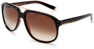 DSQUARED2 Unisex DQ0005 Navigator Sunglasses,Black Frame/Gradient Brown Lens,one size Clothing
