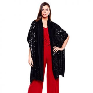 IMAN Touch of Cashmere Allover Sequin Luxe Knit Wrap