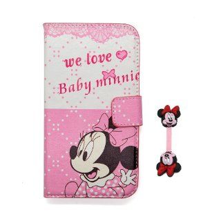 Euclid+   Light Pink Minnie Mouse Style Leather Case Cover for Samsung Galaxy Mega I9200 with Minnie Mouse Style Cable Tie: Cell Phones & Accessories