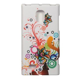 Autumn Flowers Rubberized Hard Case Cover for LG VS930: Cell Phones & Accessories