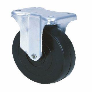 E.R. Wagner Cart & Tool Box Plate Caster, Rigid, Hard Rubber Wheel, Delrin Bearing, 375 lbs Capacity, 5" Wheel Dia, 2" Wheel Width, 6" Mount Height, 3 3/4" Plate Length, 2 3/4" Plate Width: Industrial & Scientific