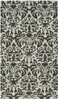 Safavieh Chelsea Collection HK368C 4 Hand Hooked Sage and Chocolate Wool Area Rug, 3 Feet 9 Inch by 5 Feet 9 Inch  