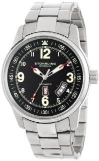 Stuhrling Original Men's 378B.33111 Aviator Tuskegee Elite Automatic Day Date Black Dial Watch: Watches
