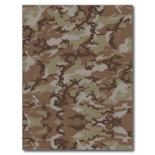 Desert Camouflage Background Postcards