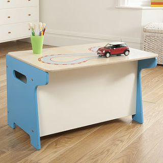 race track toy box and desk by millhouse