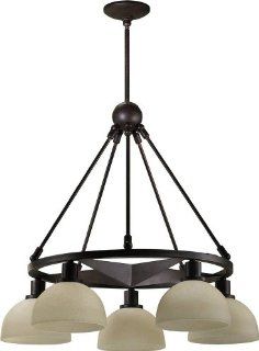 Quorum 6428 5 44 Lone Star   Five Light Chandelier, Toasted Sienna Finish    