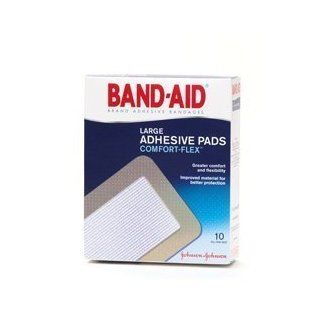 Johnson & Johnson Band Aid Adhesive Pads Large 10 Count (Pack of 6): Health & Personal Care