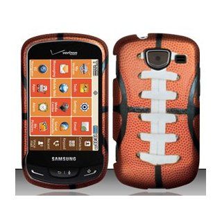 Samsung Brightside U380 (Verizon) Football Design Hard Case Snap On Protector Cover + Car Charger + Free Neck Strap + Free Animal Rubber Band Bracelet Cell Phones & Accessories