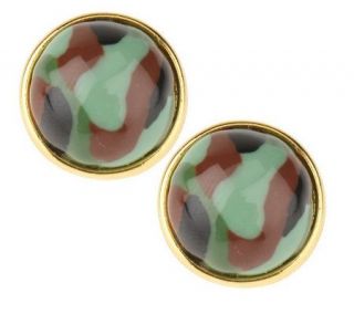 Joan Rivers Glamoflauge Button Earrings —