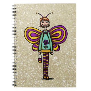 Spiral Notebook, Cuter Butterfly Girl