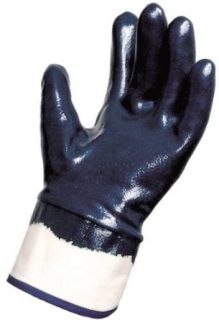 MAPA Titan 388 Nitrile Heavyweight Glove, Work, 10 1/2" Length, Size 10, Blue (Bag of 12 Pairs): Industrial & Scientific