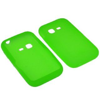 BW Silicone Sleeve Gel Cover Skin Case for Tracfone, Net 10, Straight Talk Samsung S390G Neon Green Cell Phones & Accessories