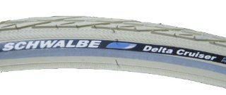 Schwalbe Delta Cruiser HS 392 Bicycle Tire (26x1 3/8, SBC Wire Beaded, Cream) : Bike Tires : Sports & Outdoors