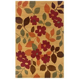 Hand tufted Hesiod Light Gold Wool Area Rug (5 X 8)