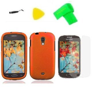 Orange Hard Case Phone Cover + Extreme Band + Stylus Pen + LCD Screen Protector + Yellow Pry Tool for Samsung Galaxy Light T399 t 399 SGH T399 / Garda: Cell Phones & Accessories