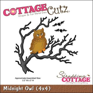 Cottagecutz Midnight Owl 4x4 inch Die