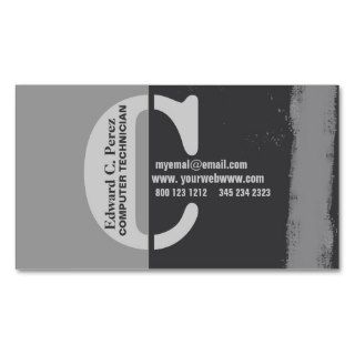 C Monogrammed Unisex Bold Business Card Templates