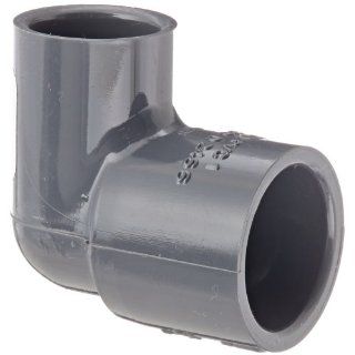 Spears 406 G Series PVC Pipe Fitting, 90 Degree Elbow, Schedule 40, Gray, 3/4" x 1/2" Socket: Industrial Pipe Fittings: Industrial & Scientific