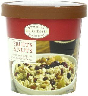 Wholesome Happiness Oatmeal Made with Organic Whole Grain, Fruits and Nuts, 2.8 Ounce (Pack of 6) : Oatmeal Breakfast Cereals : Grocery & Gourmet Food