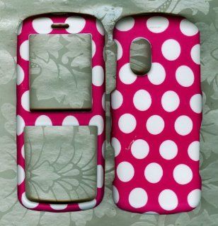 Pink Polka DOT Samsung T401G Straight Talk Phone Hard case: Cell Phones & Accessories
