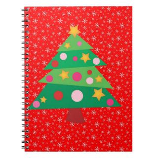 Whimsical Christmas Tree Spiral Notebooks