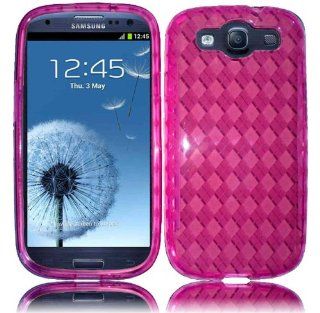 Hot Pink TPU Case Cover for AT&T Samsung Galaxy S3 i9300 i747: Cell Phones & Accessories