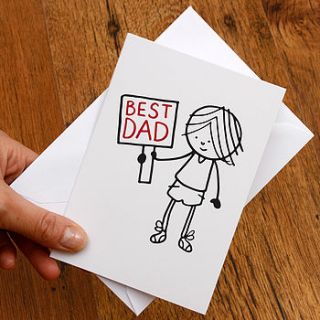 best dad illustrated fathers day card by a is for alphabet