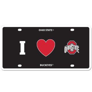 NCAA Ohio State Buckeyes Styrene Plate  I Heart Style : Sports Fan Kitchen Products : Sports & Outdoors