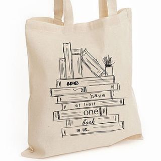 sketch cotton tote bag: books by megan claire