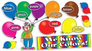 Scholastic Teacher's Friend We Know Our Colors! Mini Bulletin Board (TF8061) : Themed Classroom Displays And Decoration : Office Products
