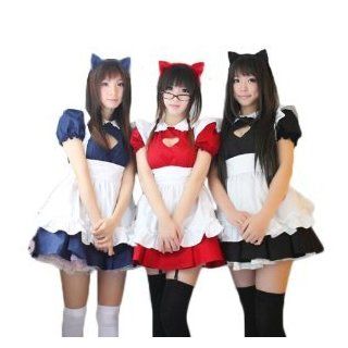 The M size M04 red set point with four knee high costume maid cosplay cat ears cat Chira! Chest! Show made! Valley Moe Moe (japan import): Toys & Games