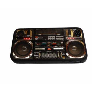 Boombox Ghetto Blaster Funny Iphone 4/4s Case, Iphone Cover, Iphone Hard Rubber Case Black   All Carriers: Cell Phones & Accessories