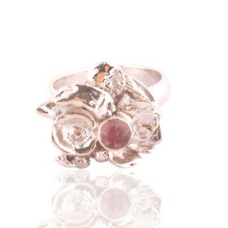 7 USA Size Sterling Silver Garnet Gemstone Handmade Womens Rings Jewelry: Jewelry