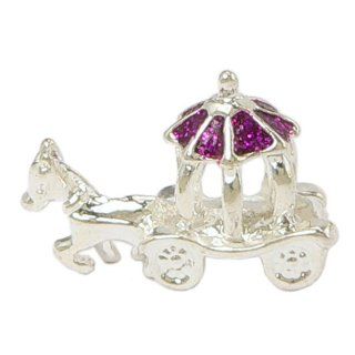 Purple Princess Carriage Charm By Olympia Beads & Charms   European Style Compatible Bracelets & Necklaces Jewelry