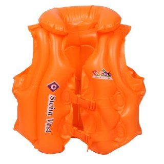 Orange Plastic Release Buckle PVC Life Jacket Vest for Children : Life Jackets And Vests : Sports & Outdoors