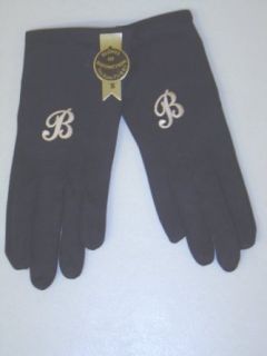 G111, Black Nylon Dress Gloves with Ivory Monogram for Men Women and Teens at  Mens Clothing store