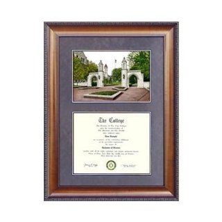 Indiana University, Bloomington Suede Mat Diploma Frame with Lithograph: Sports & Outdoors