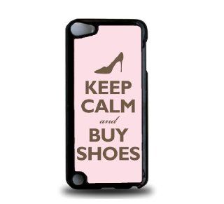 Keep Calm Buy Shoes Pink iPod Touch 5 Case   For iPod Touch 5/5G   Designer Plastic Snap On Case: Cell Phones & Accessories