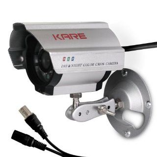 Kare Security CCTV CCD Bullet Camera 1/3'' CMOS Wired 6mm lens 420TVL Output Indoor Rainproof : Camera And Photography Products : Camera & Photo