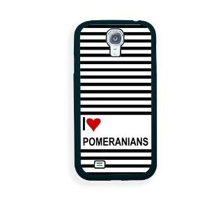 Love Heart Pomeranians Samsung Galaxy S4 I9500 Case   Fits Samsung Galaxy S4 I9500 Cell Phones & Accessories