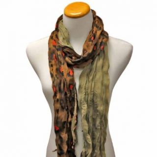 Luxury Divas Brown Multi Color Exotic Animal Print Lightweight Scarf Wrap at  Womens Clothing store