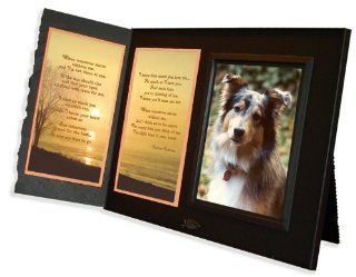Pet Lover Remembrance Gift, "When Tomorrow Starts Without Me" Poem, Memorial Pet Loss Picture Frame Keepsake and Sympathy Gift Package, Black with Foil Accent   Picture Frame Sets